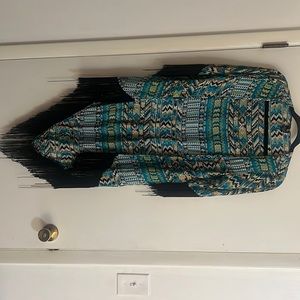 Love Tease brand funky cardigan with tassels. Size XS.